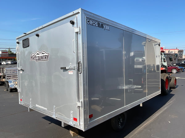 101"X12' Crossover 2.0 Multisport High Country Snowmobile Trailer Silver
