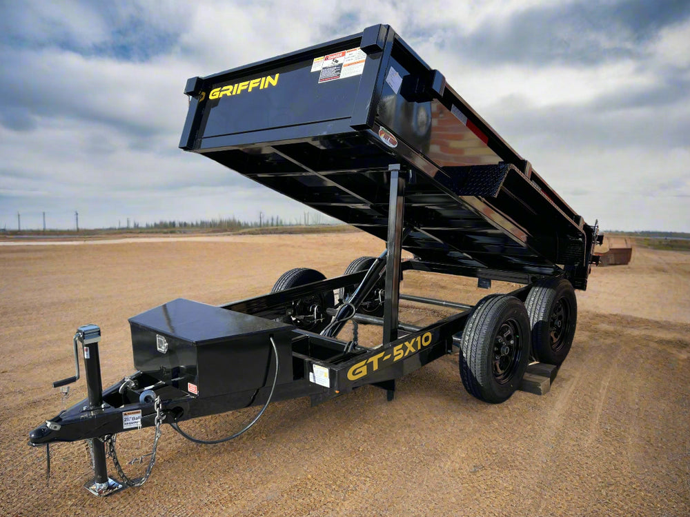 Dump Trailer 5'X10' BLACK Griffin 7K
