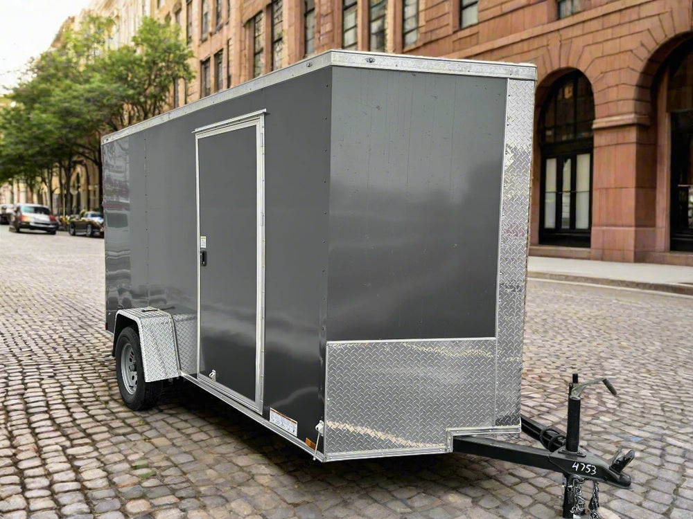 Enclosed Cargo Trailer 6'x12 Charcoal RAMP Xtreme Cargo Single Axle