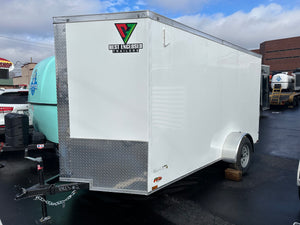 Panther Cargo Trailer 7'x12' White RAMP Single Axle