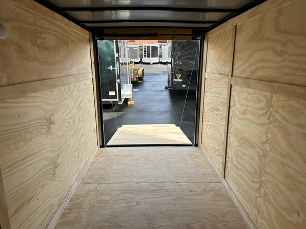 Panther Cargo Trailer 7'x12' White RAMP Single Axle