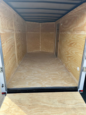 Panther Cargo Trailer 7'x12' White RAMP Single Axle