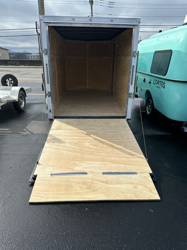 Panther Cargo Trailer 7'x12' White RAMP Single Axle