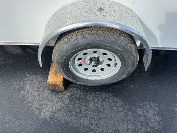 Panther Cargo Trailer 7'x12' White RAMP Single Axle