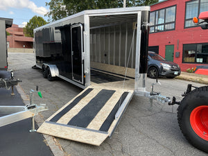 Enclosed SNOWMOBILE Trailer 7.4'x24' Black RAMP High County Trailers