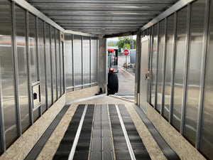 Enclosed SNOWMOBILE Trailer 7.4'x24' Black RAMP High County Trailers