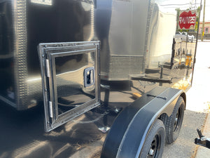 Enclosed SNOWMOBILE Trailer 7.4'x18' Black Black-Out RAMP High County Trailers