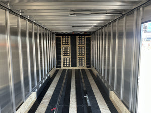 Enclosed Snowmobile Trailer Inline 7.5'x18'+5'V Black Blackout RAMP DuraBull Aluminum 7' Interior