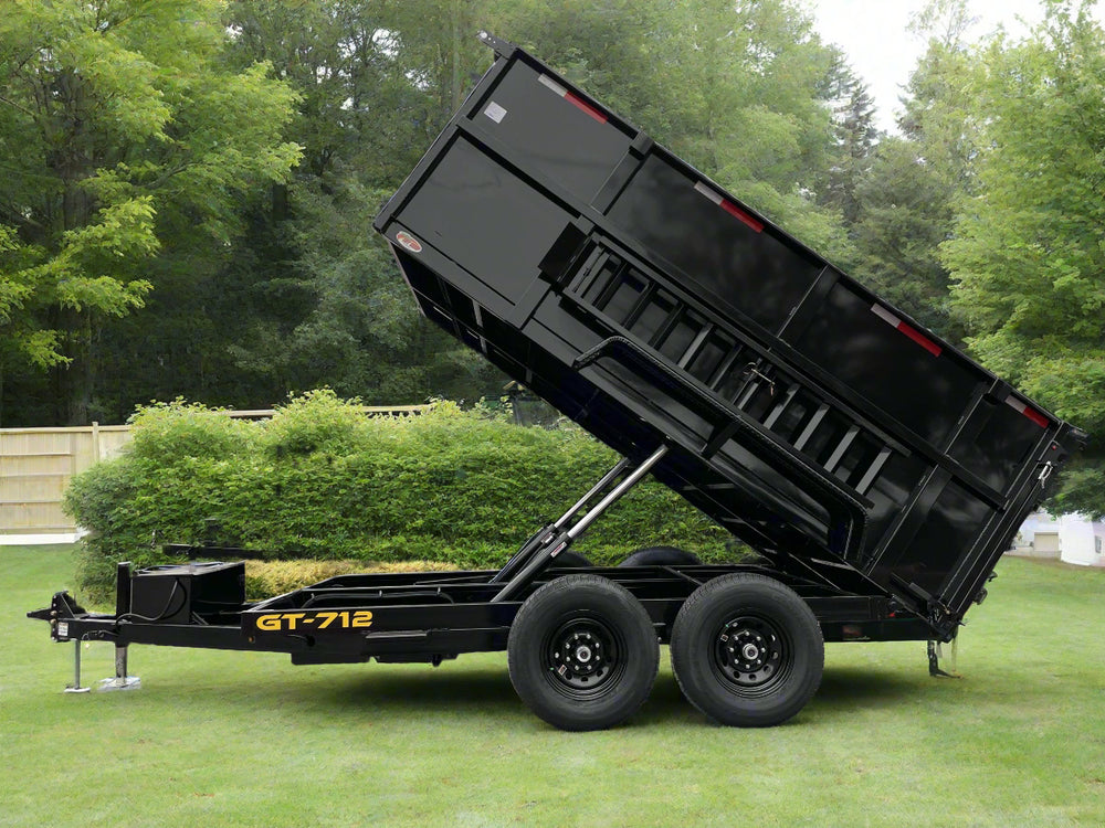 Griffin Dump Trailer 83"x12' BLACK High Sides 12000 GVWR