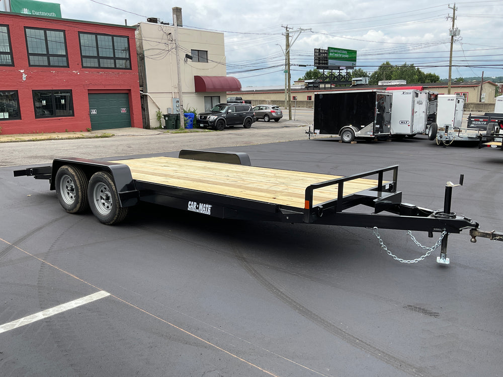 Open Car Hauler 82"x18' BLACK Car Mate Trailer 7k GVWR