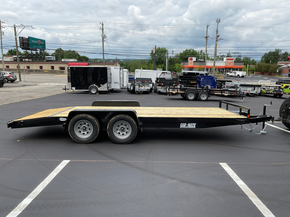Open Car Hauler 82"x18' BLACK Car Mate Trailer 7k GVWR