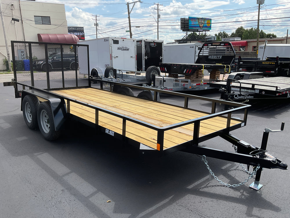 6′ X 16′ Car Mate Angle Iron HD Trailer (80″ WIDE)