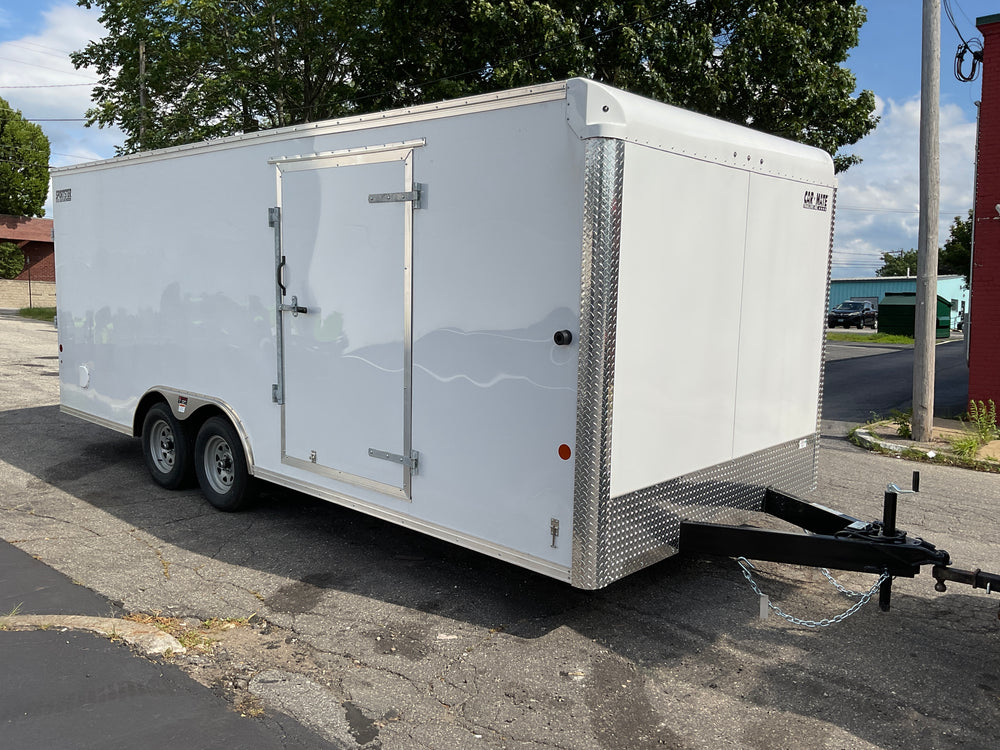 Enclosed Car Hauler Trailer 8.5'x20' WHITE Car Mate Sportster