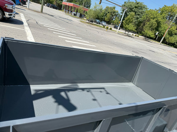 Prospector Trailers 4'x8' Manual Dump Trailer 2990 GVWR Gray