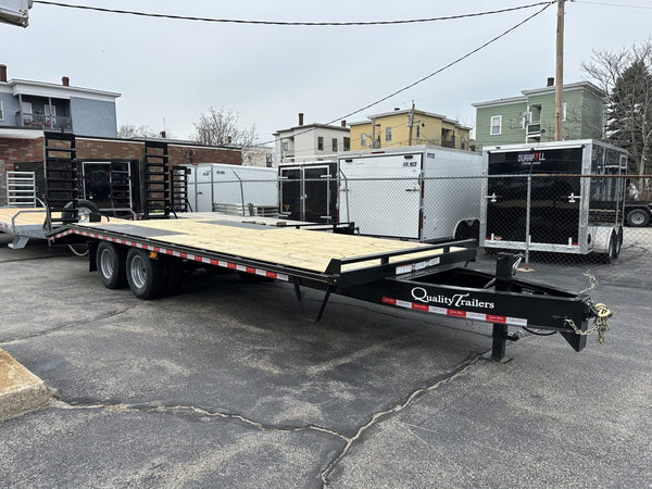 Quality Deck Over Trailer 101"x23' 22k Black with Ramps 10" Frame
