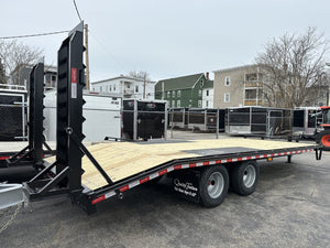 Quality Deck Over Trailer 101"x23' 22k Black with Ramps 10" Frame