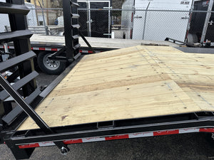Quality Deck Over Trailer 101"x23' 22k Black with Ramps 10" Frame