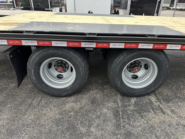 Quality Deck Over Trailer 101"x23' 22k Black with Ramps 10" Frame