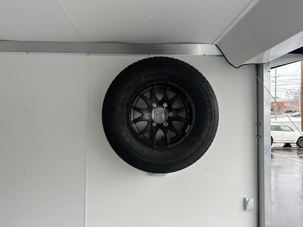 Enclosed Car Hauler Trailer 8.5’x24′ V-Nose 10K GVWR Charcoal Ramp High Country Aluminum