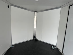 Enclosed Car Hauler Trailer 8.5’x24′ V-Nose 10K GVWR Charcoal Ramp High Country Aluminum