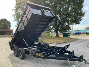 Griffin Dump Trailer 83"x14' Black 14K GVWR with Ramps