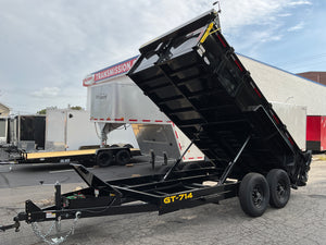 Griffin Dump Trailer 83"x14' Black 14K GVWR with Ramps