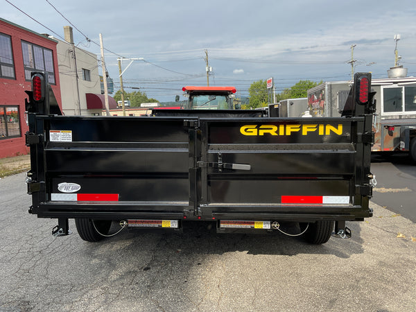 Griffin Dump Trailer 83"x14' Black 14K GVWR with Ramps