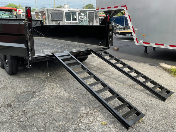Griffin Dump Trailer 83"x14' Black 14K GVWR with Ramps
