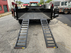 Griffin Dump Trailer 83"x14' Black 14K GVWR with Ramps