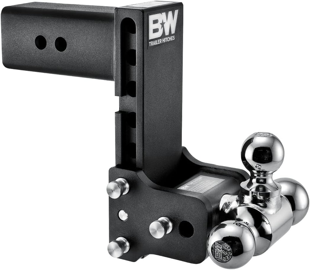 B&W Trailer Hitches TS30049B Adjustable Ball Mount with tri-ball setup for versatile towing solutions.