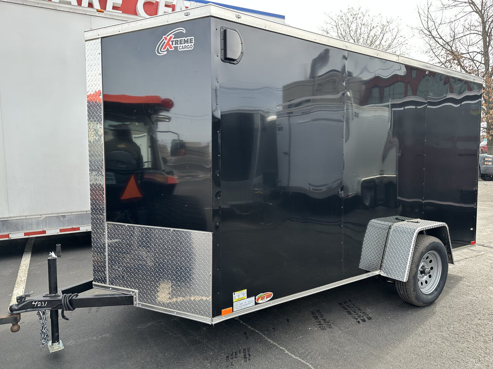 Enclosed Cargo Trailer 6'x12 BLACK RAMP Xtreme Cargo Single Axle