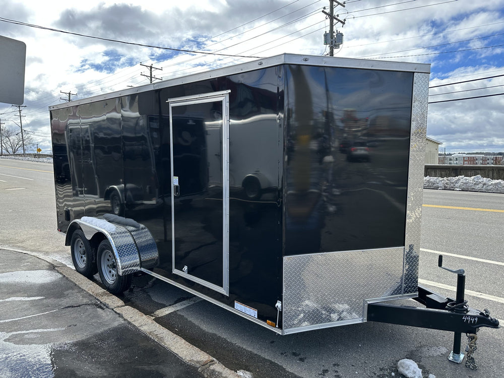 Enclosed Cargo Trailer 7'x16 Xtreme Cargo Black 7' Interior