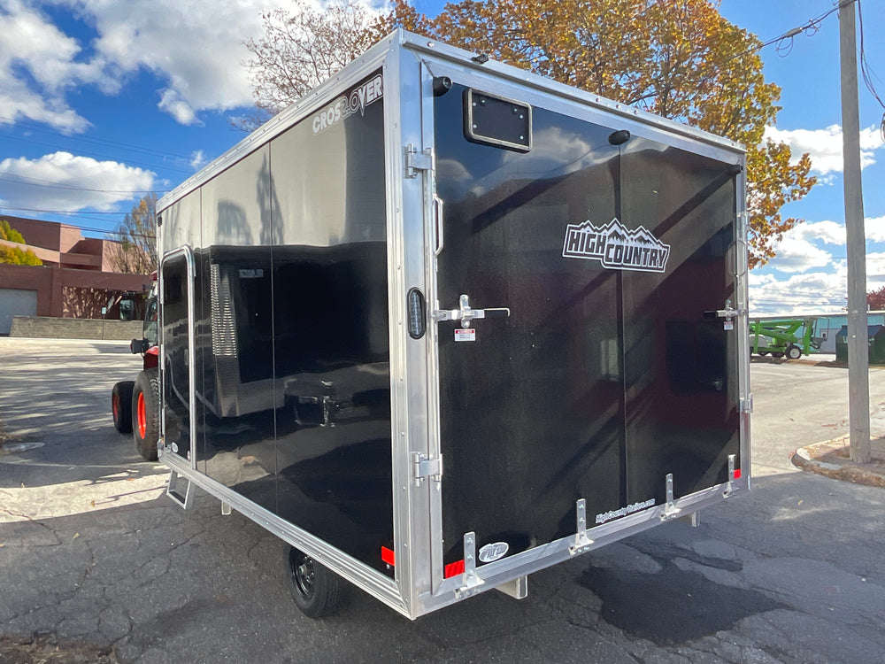 101"X12' Crossover 2.0 Multisport High Country Snowmobile Trailer Black Extra Height