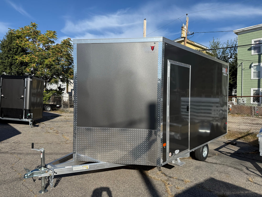 101"X12' Multi-Sport Durabull Snowmobile Trailer Charcoal 10" Extra Height
