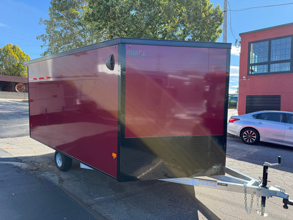101"X12' Multi-Sport Durabull Snowmobile Trailer Brandi-Wine Black-Out Loading Lights DuraBull Trailers