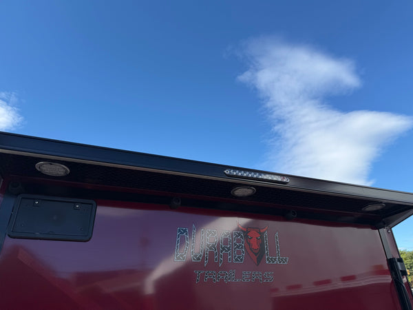 101"X12' Multi-Sport Durabull Snowmobile Trailer Brandi-Wine Black-Out Loading Lights DuraBull Trailers