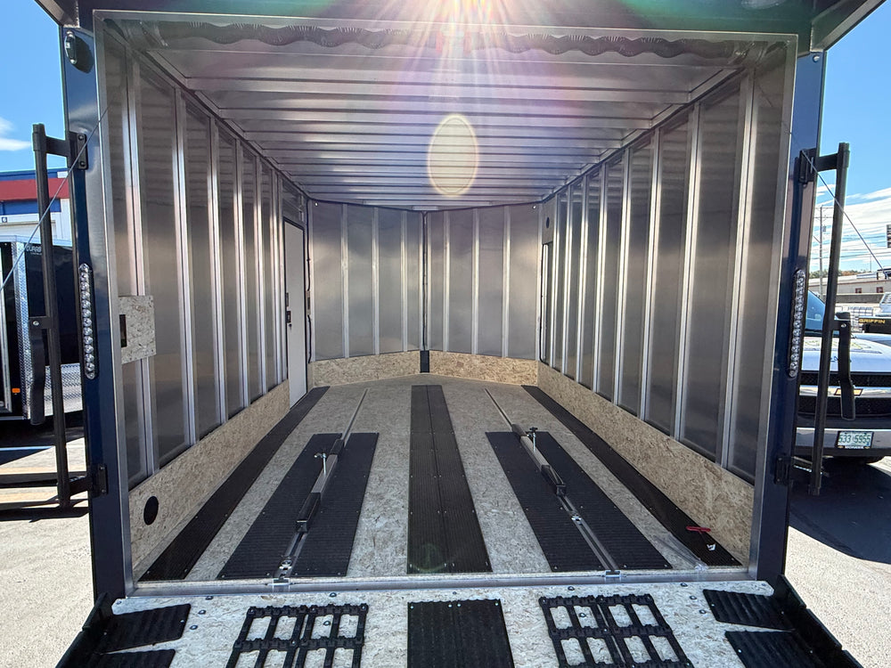 101"X12' Multi-Sport Durabull Snowmobile Trailer Indigo Blue Black-Out Loading Lights Extra Height
