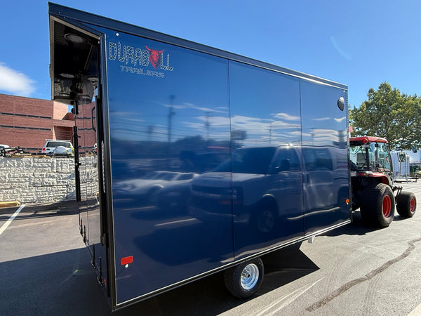101"X12' Multi-Sport Durabull Snowmobile Trailer Indigo Blue Black-Out Loading Lights Extra Height DuraBull Trailers