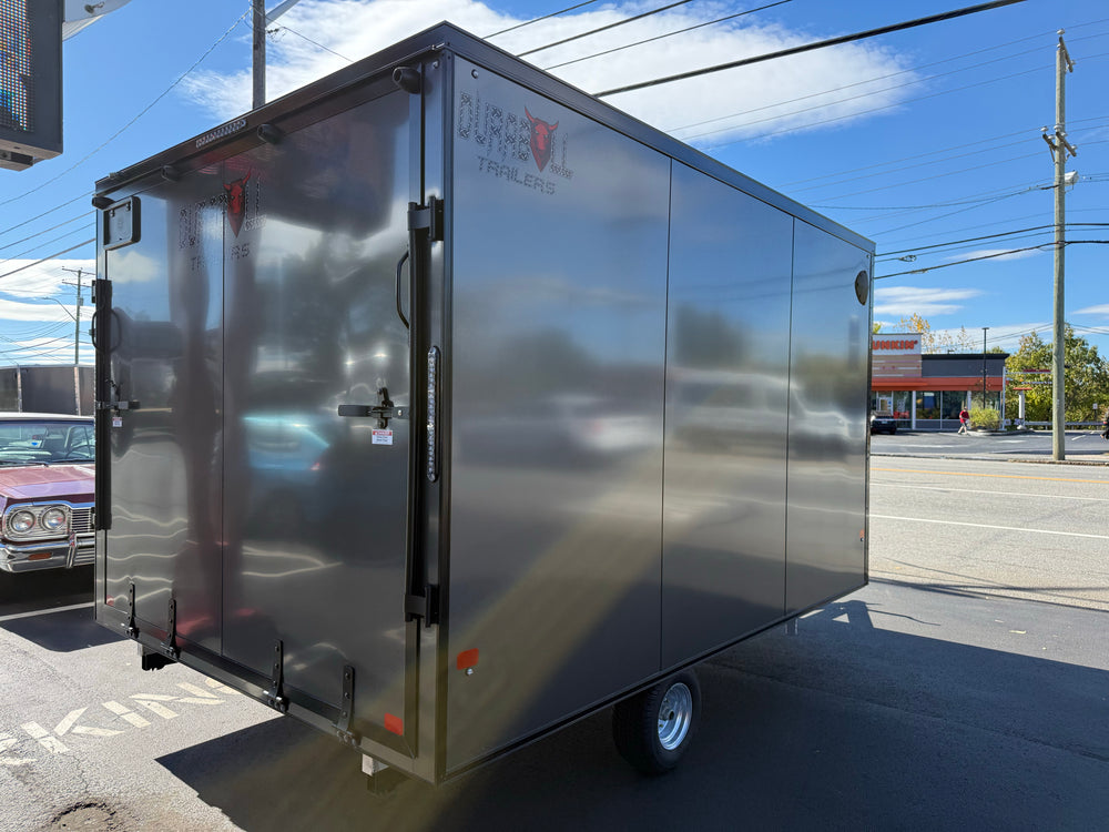 101"X12' Multi-Sport Durabull Snowmobile Trailer Charcoal 10" Extra Height Black-Out