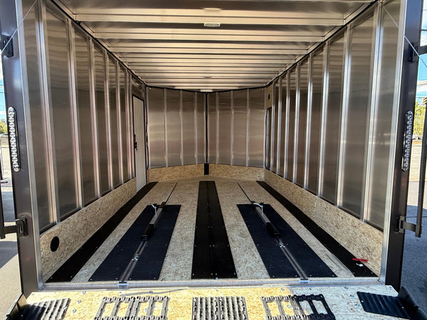 101"X12' Multi-Sport Durabull Snowmobile Trailer Charcoal 10" Extra Height Black-Out DuraBull Trailers