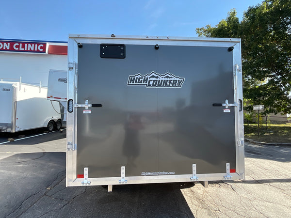 101"X12' Crossover 2.0 Multisport High Country Snowmobile Trailer Charcoal Extra Height High Country Trailers