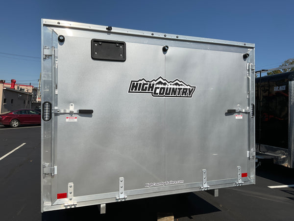 101"X12' Crossover 2.0 Multisport High Country Snowmobile Trailer Silver