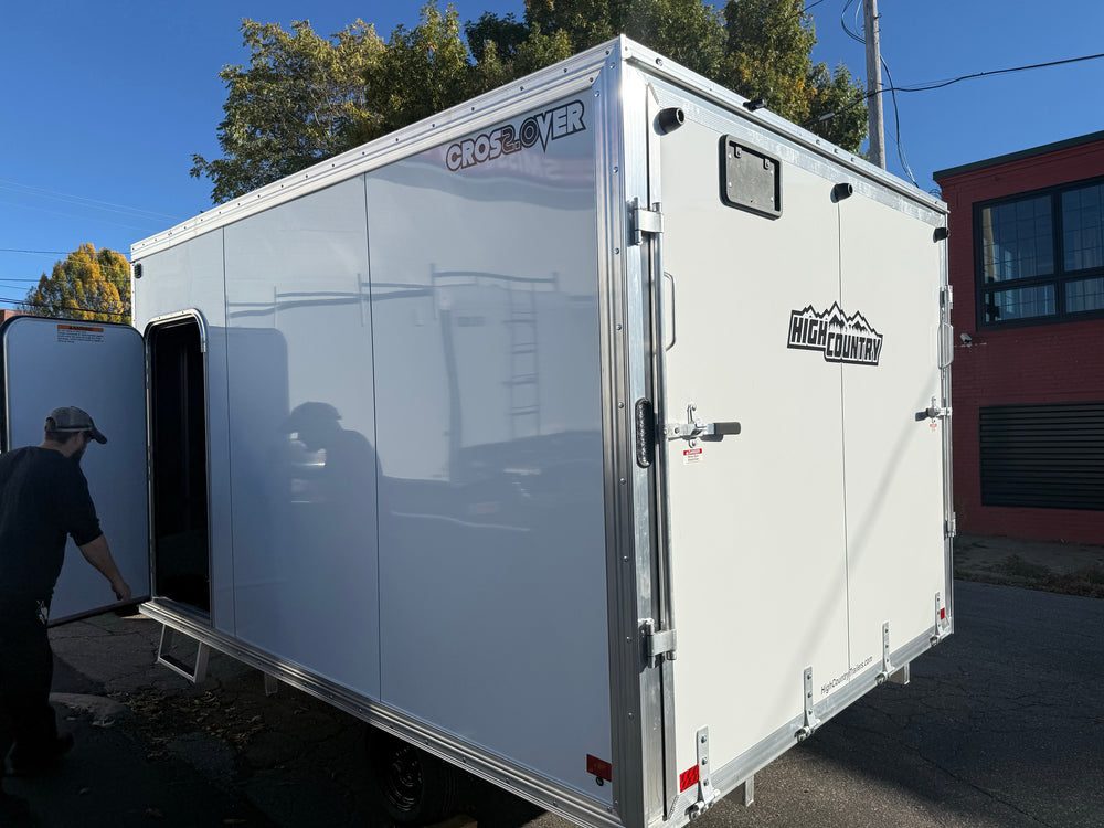 101"X12' Crossover 2.0 Multisport High Country Snowmobile Trailer White Extra Height