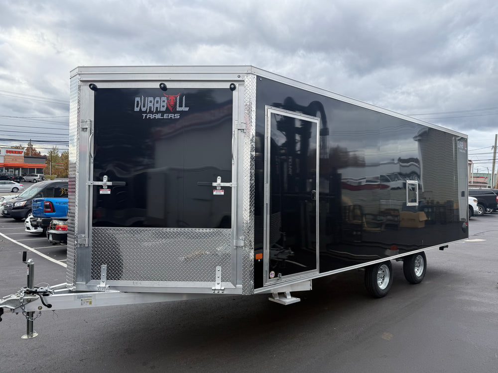 101"X20' Multi-Sport Durabull Snowmobile Trailer Drive in Drive out Extra Height Black