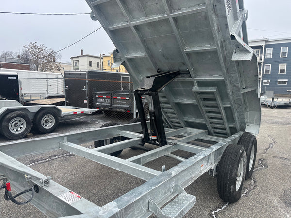 83″x14′ Silver Mountain Galvanized Dump Trailer 14k GVWR with Slide-Out Ramp