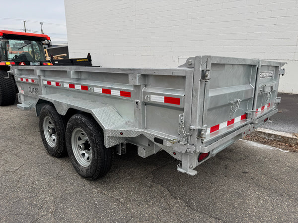 83″x14′ Silver Mountain Galvanized Dump Trailer 14k GVWR with Slide-Out Ramp