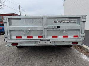 83″x14′ Silver Mountain Galvanized Dump Trailer 14k GVWR with Slide-Out Ramp