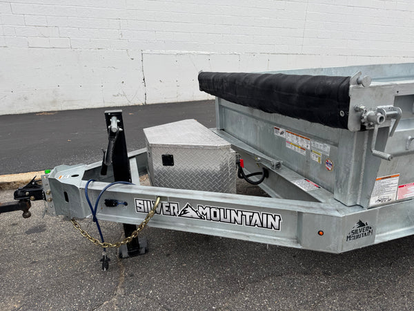 83″x14′ Silver Mountain Galvanized Dump Trailer 14k GVWR with Slide-Out Ramp