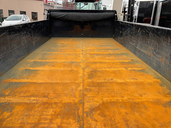 Used Griffin Dump Trailer 83"x16' Black Tri-Axle 21K GVWR with Ramps Griffin Trailers
