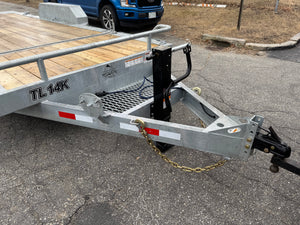 Galvanized Gravity Tilt Equipment Trailer 83″x20′ 14k GVWR Silver Mountain Torsion Axle